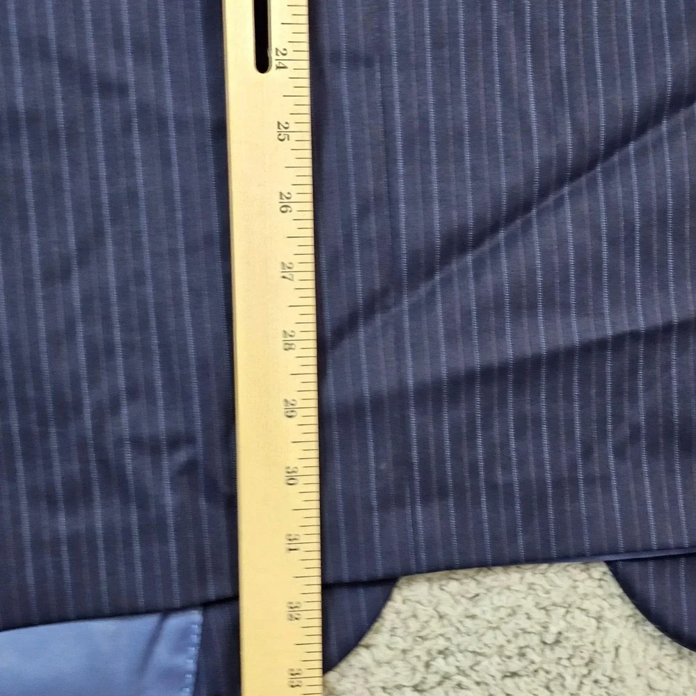 Hart Schaffner Marx Suit Jacket Mens 50L Blue Pinstripe Wool Chicago Fit